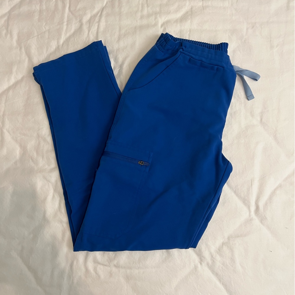figs royal blue yola scrub bottom